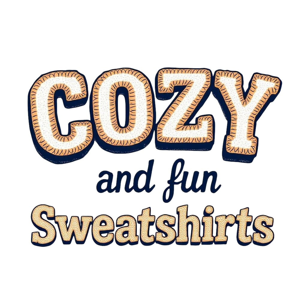 Custom Fun Unisex Sweatshirts. Embroidered. 